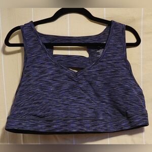 Torrid Active Wide Horizontal Strap Back Heather Blue Sz 3